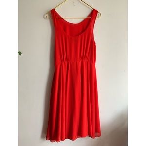 French Connection red chiffon cocktail dress